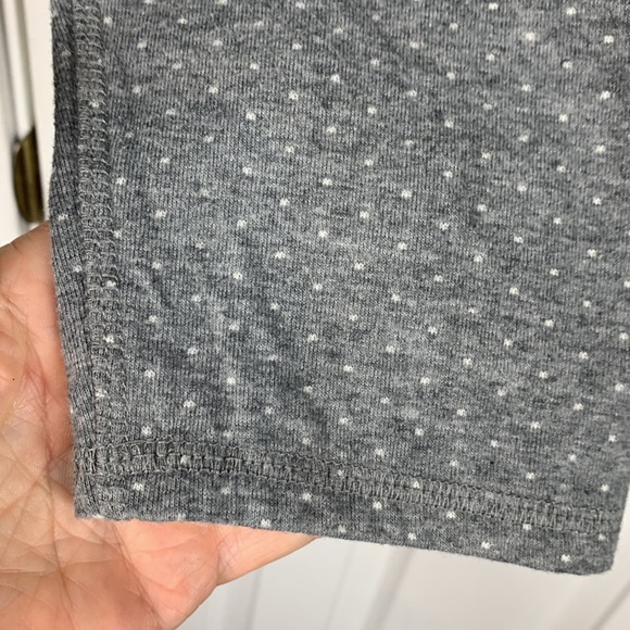 Reversible top long sleeved grey/white striped, grey/white polka dot bust 23.5” - Picture 3 of 5